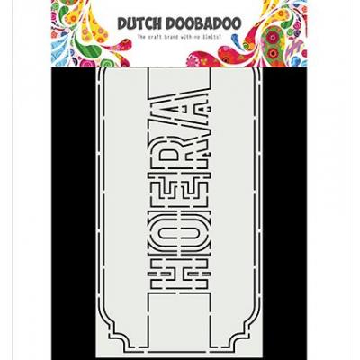 Dutch Doobadoo Card Art Schablone - Slimline Hoera